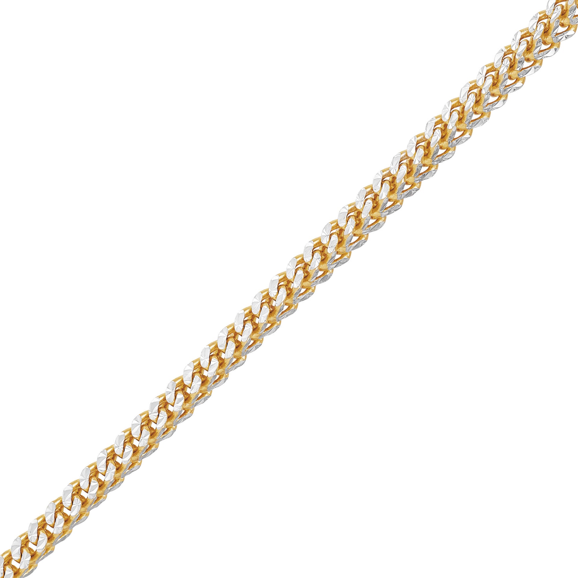 Textured Franco Chain in 14K Yellow Gold, 2.1MM, 20”
