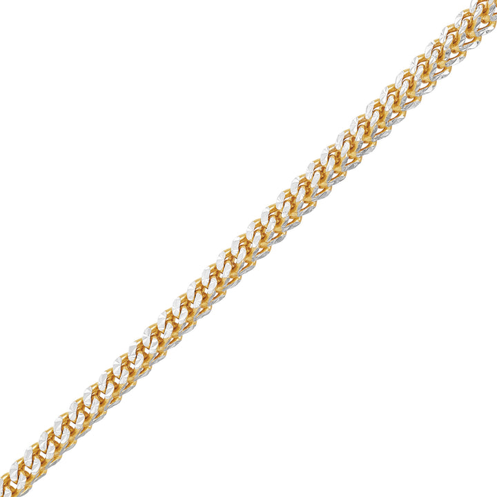 Textured Franco Chain in 14K Yellow Gold, 2.1MM, 20”