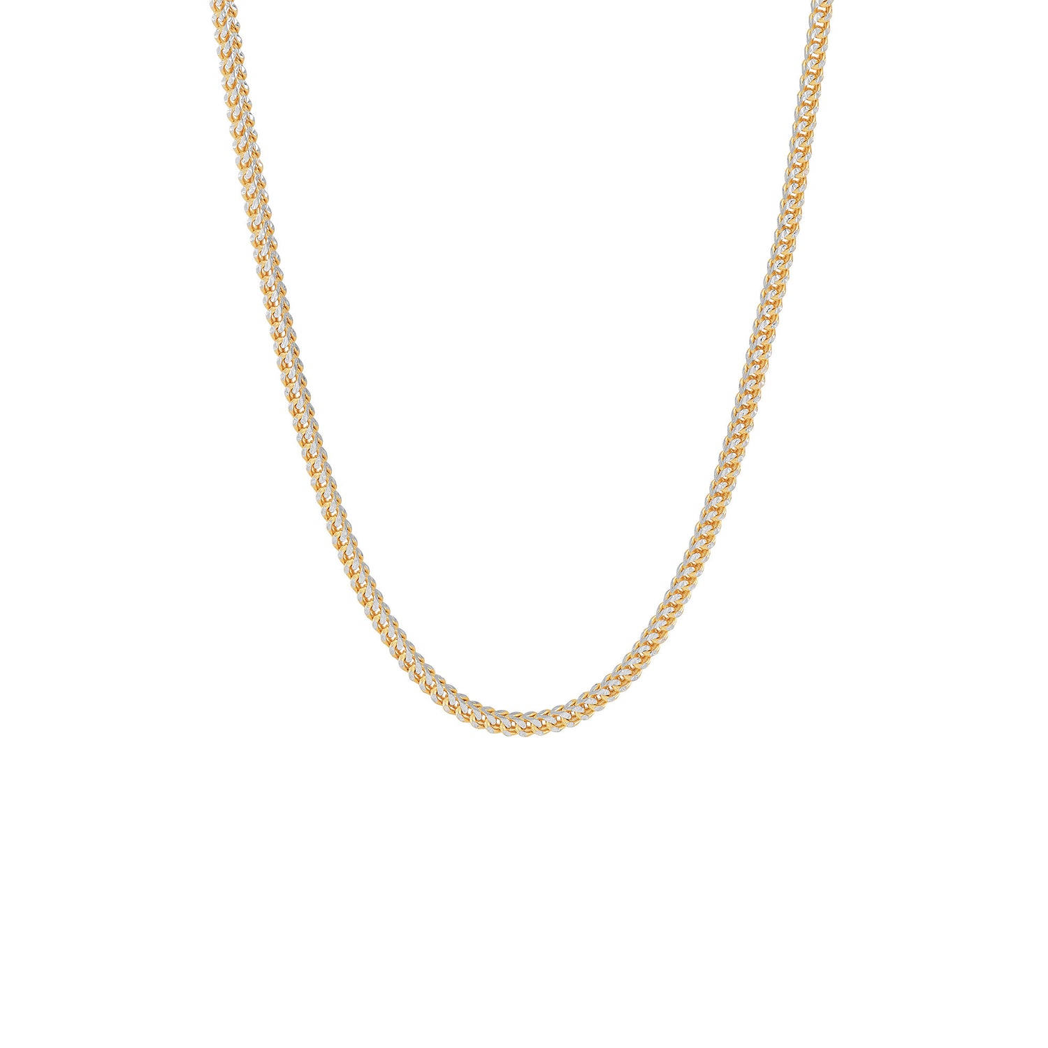 Textured Franco Chain in 14K Yellow Gold, 2.1MM, 20”