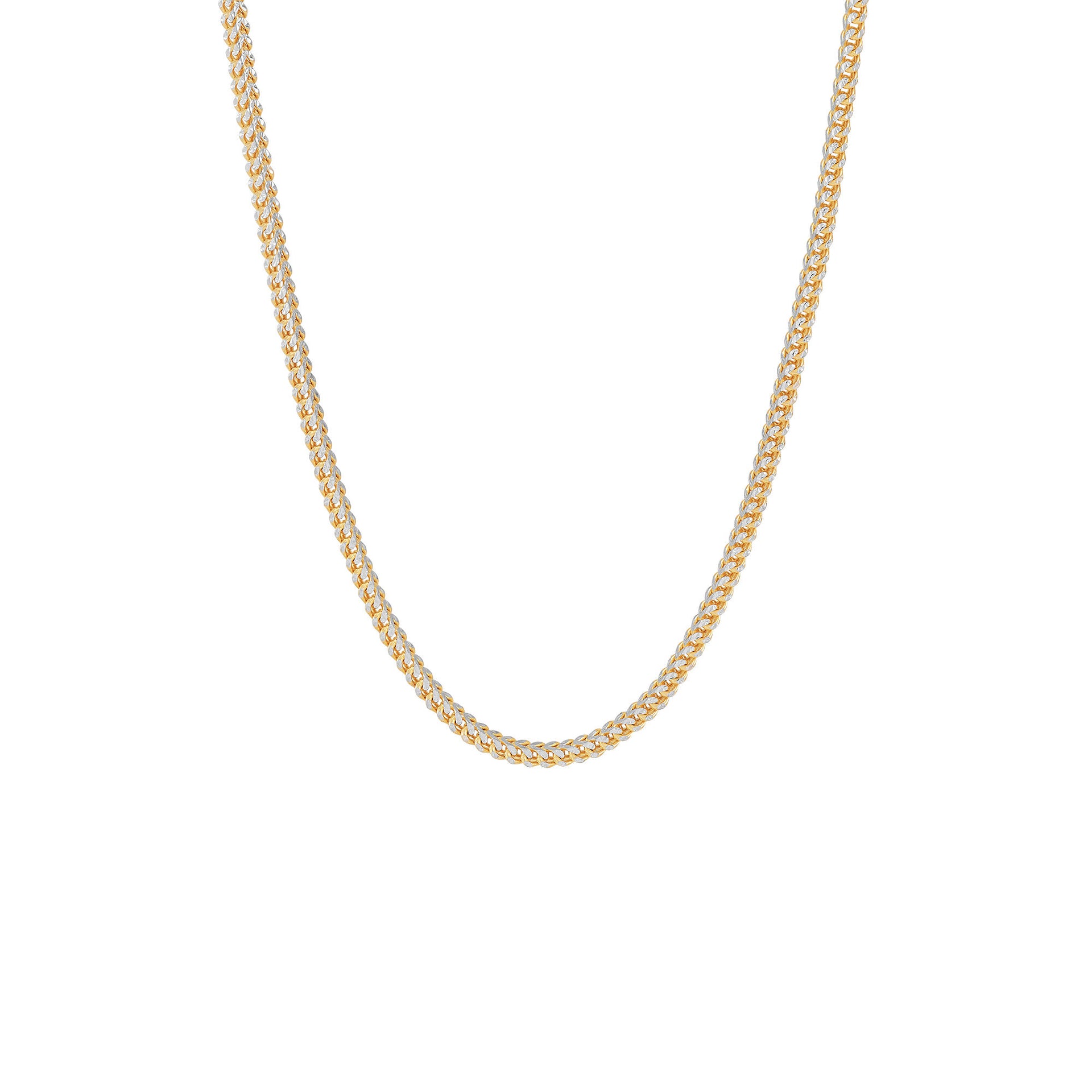 Textured Franco Chain in 14K Yellow Gold, 2.1MM, 20”