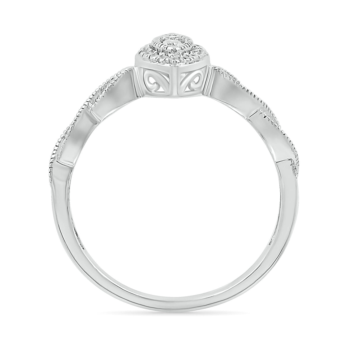 Diamond Faux Marquise Promise Ring in Sterling Silver (1/6 ct. tw.)