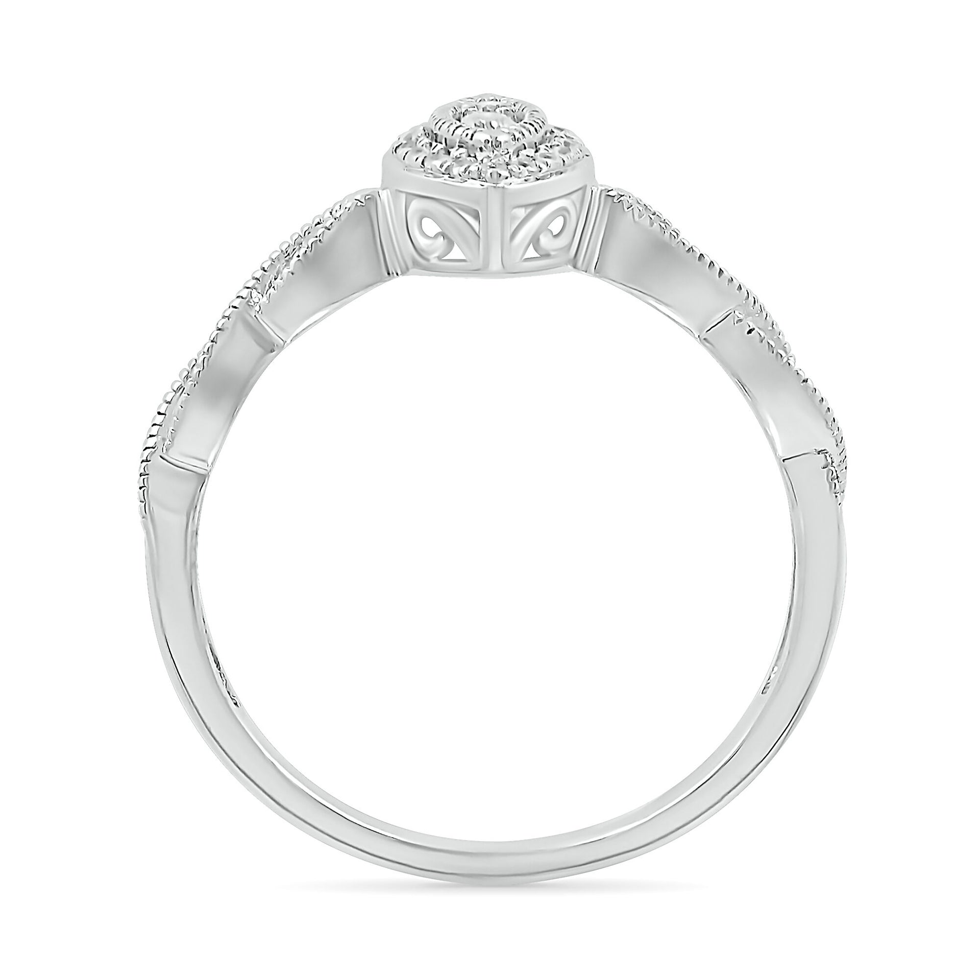 Diamond Faux Marquise Promise Ring in Sterling Silver (1/6 ct. tw.)