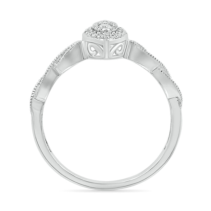 Diamond Faux Marquise Promise Ring in Sterling Silver (1/6 ct. tw.)