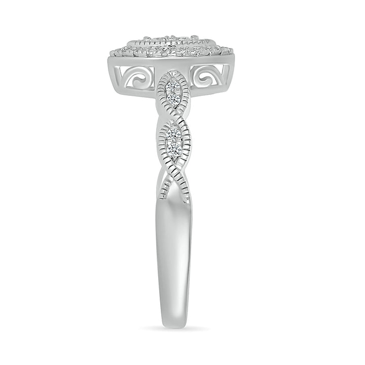 Diamond Faux Marquise Promise Ring in Sterling Silver (1/6 ct. tw.)