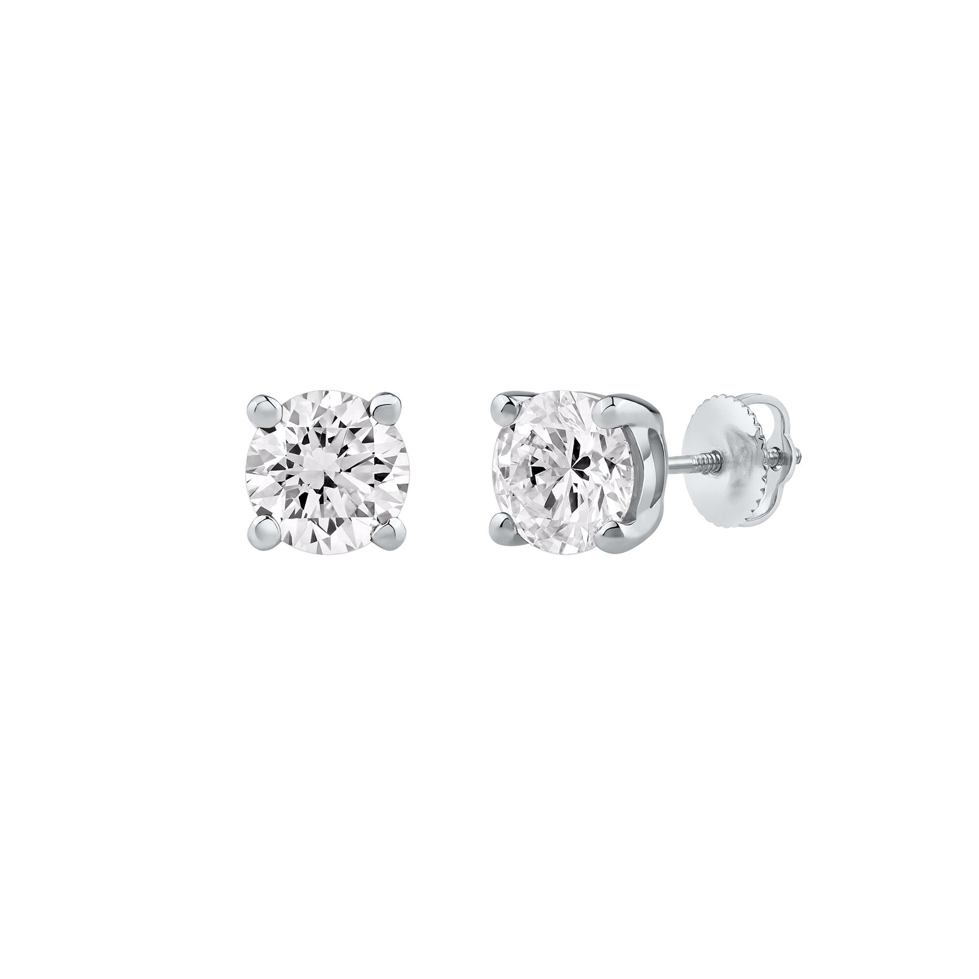 Lab Grown Diamond Stud Earrings in Platinum (1 ct. tw.)