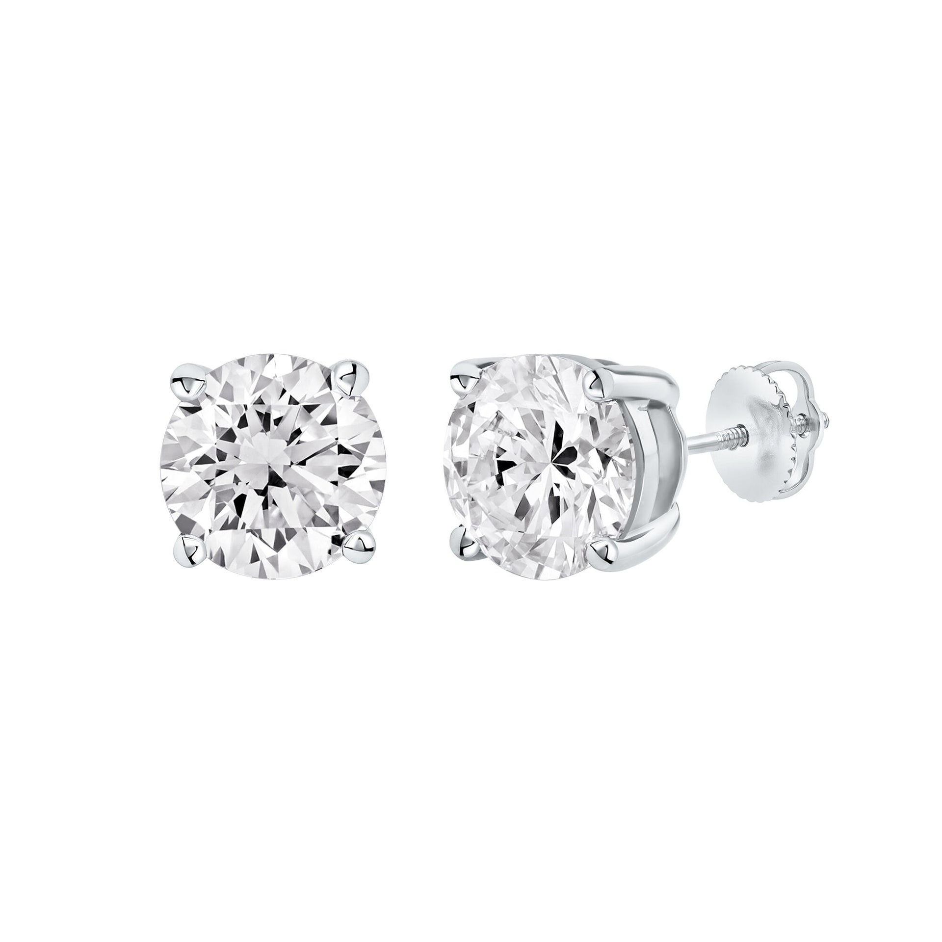 Lab Grown Diamond Stud Earrings in Platinum (3 ct. tw.)