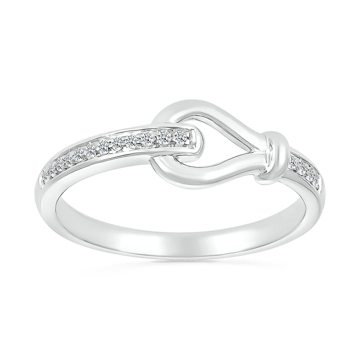 Diamond Accent Knot Ring in Sterling Silver