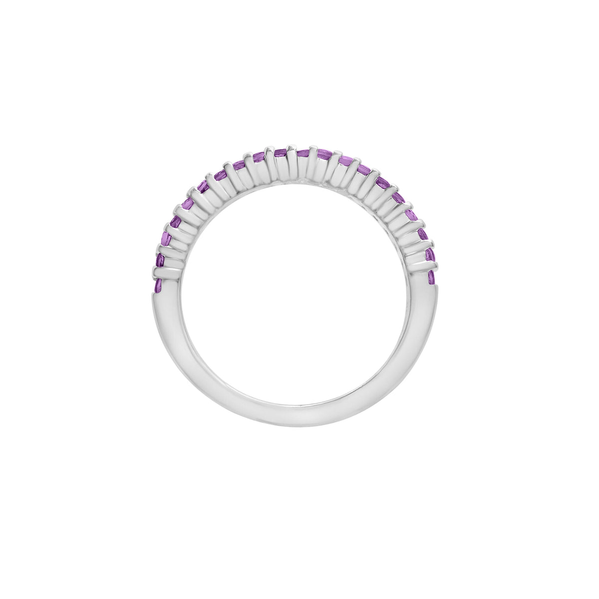 Amethyst Stack Ring in Sterling Silver