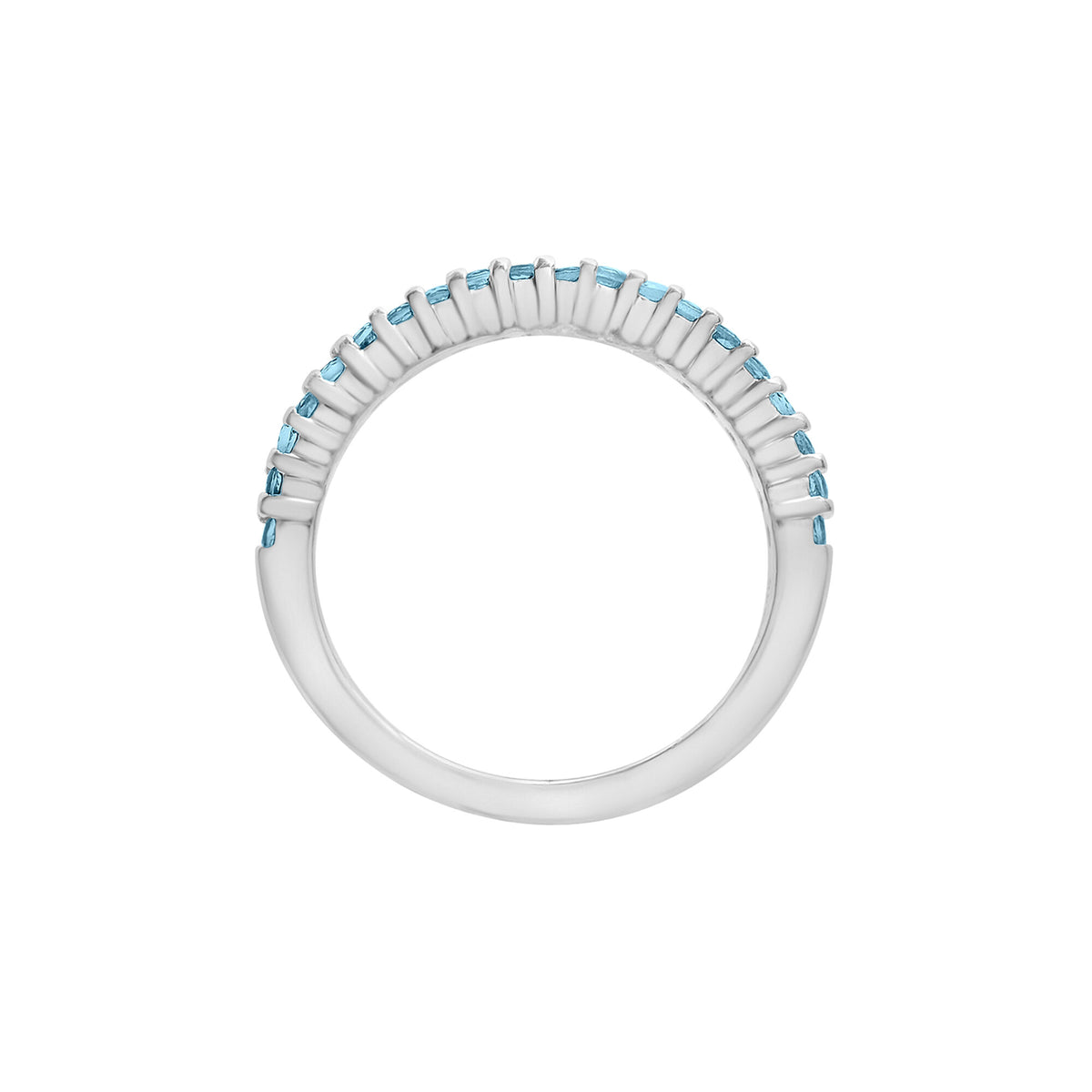 Blue Topaz Stack Ring in Sterling Silver