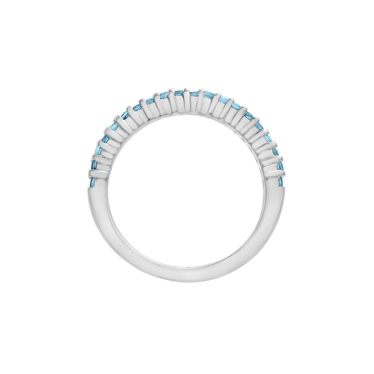 Blue Topaz Stack Ring in Sterling Silver