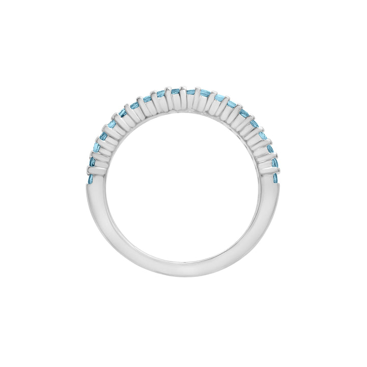 Blue Topaz Stack Ring in Sterling Silver