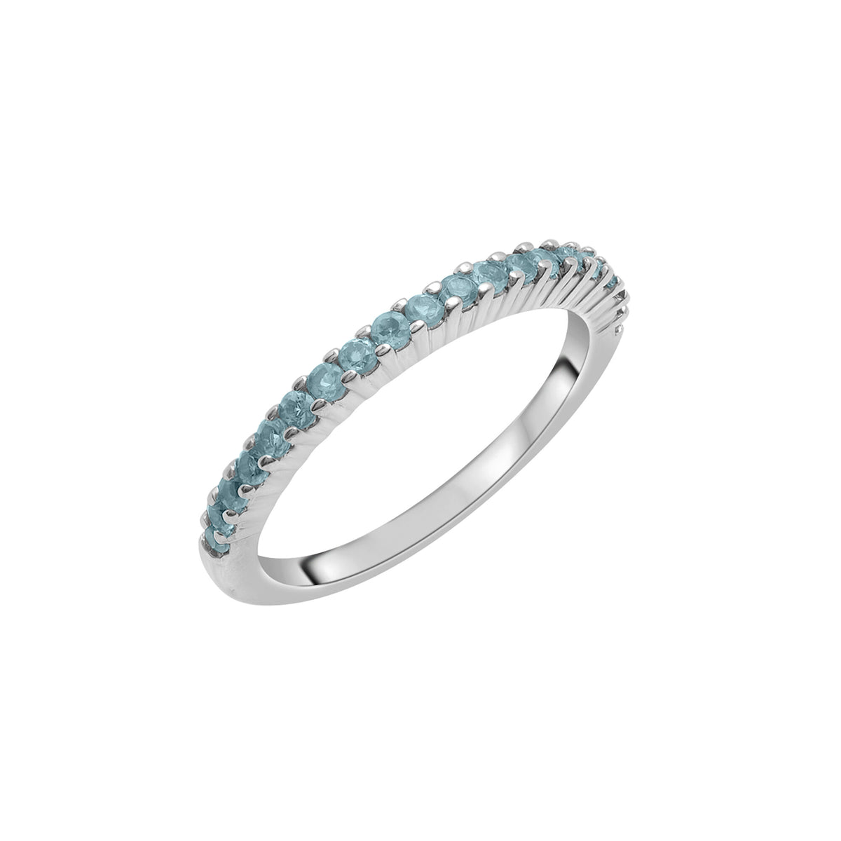 Blue Topaz Stack Ring in Sterling Silver