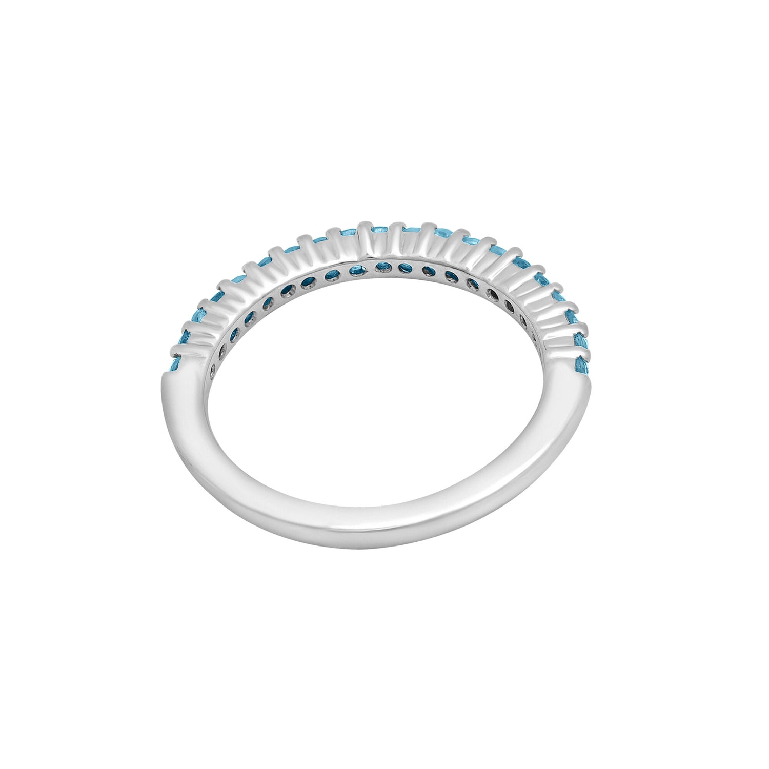 Blue Topaz Stack Ring in Sterling Silver