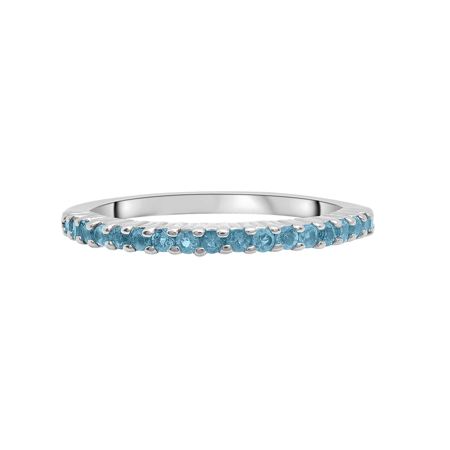Blue Topaz Stack Ring in Sterling Silver