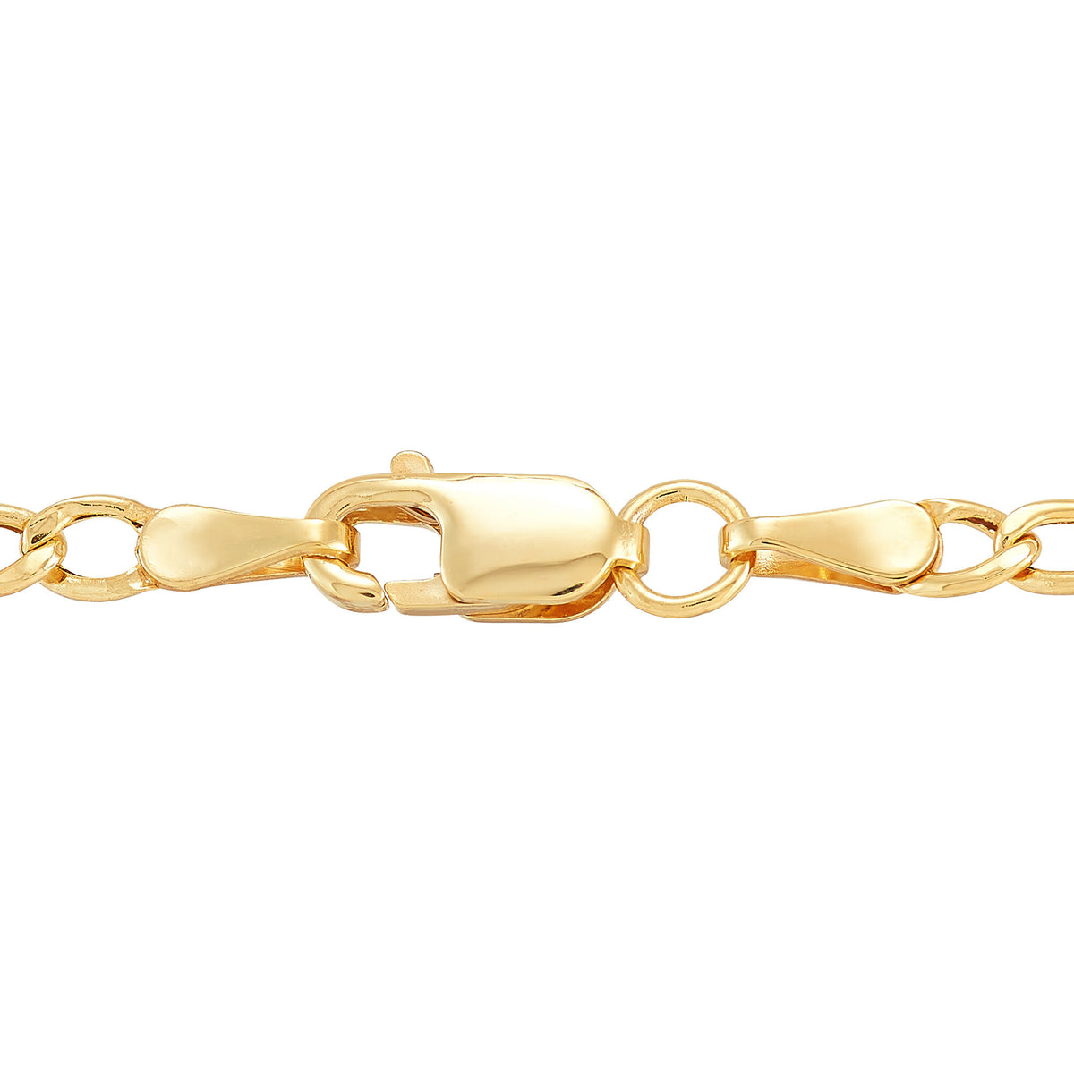 Hollow Figaro Chain in 14K Yellow Gold, 2.6MM, 18”