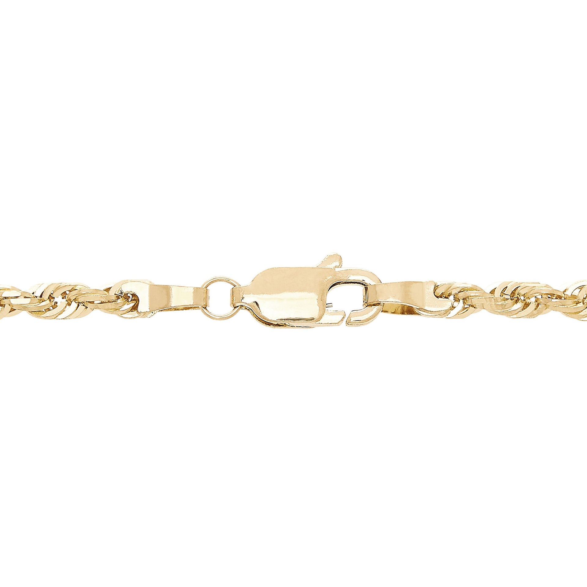 Heavy Hollow Rope Chain in 14K Yellow Gold , 3MM, 24"