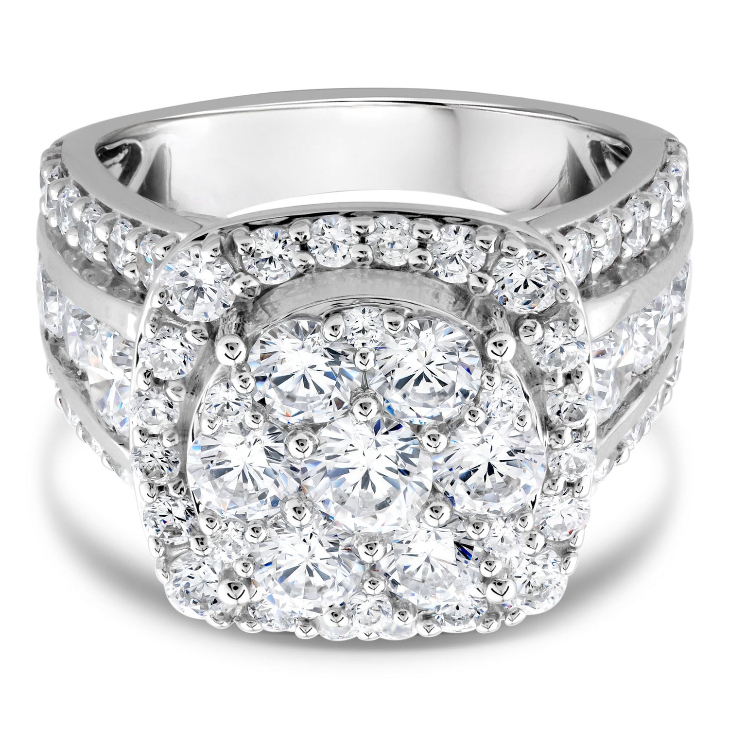 Lab Grown Diamond Engagement Ring in 10K White Gold (4 ct. tw.)