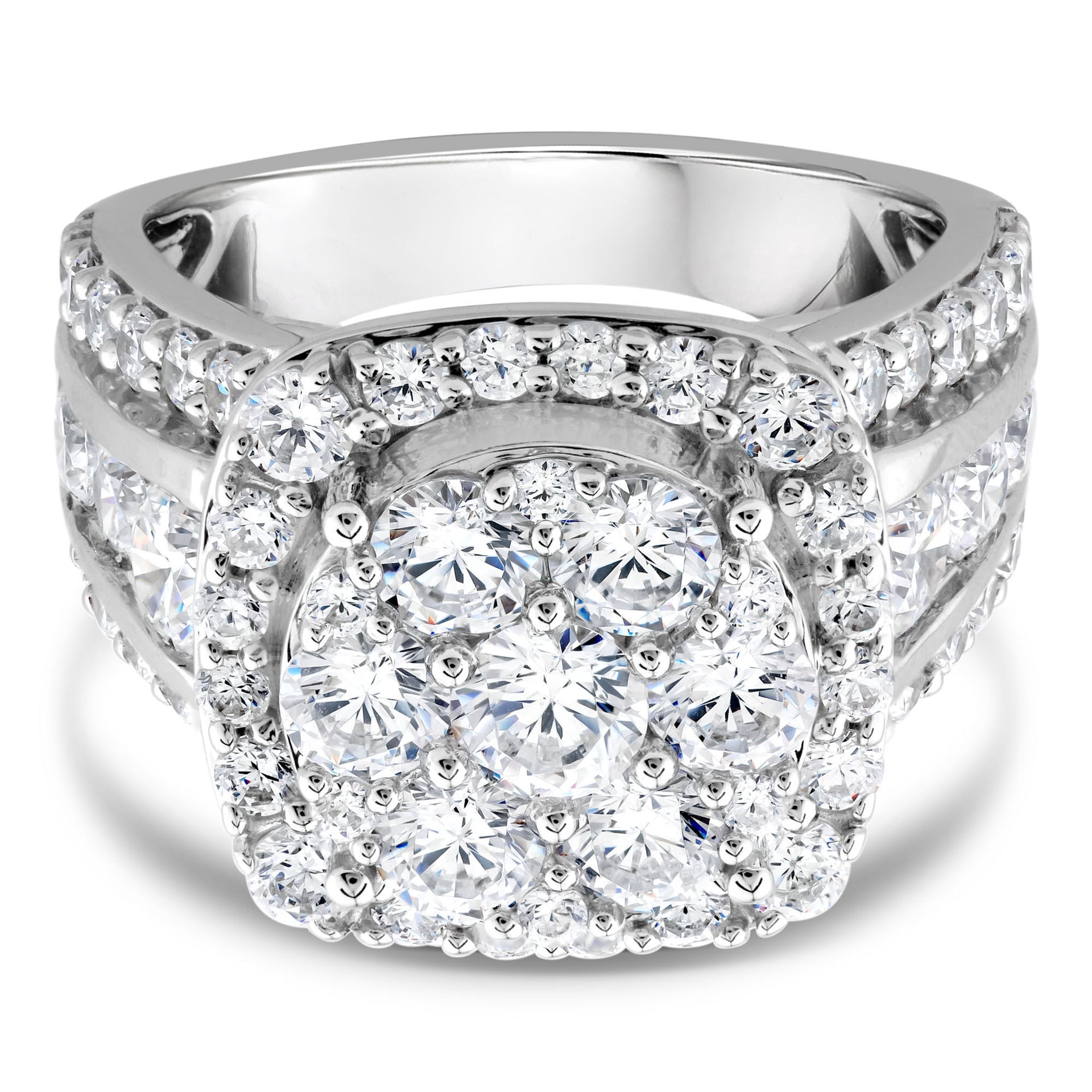 Lab Grown Diamond Engagement Ring in 10K White Gold (4 ct. tw.)