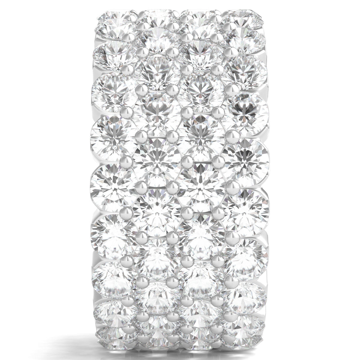 Diamond Multi-Row Band in 18K White Gold (9 ct. tw.)
