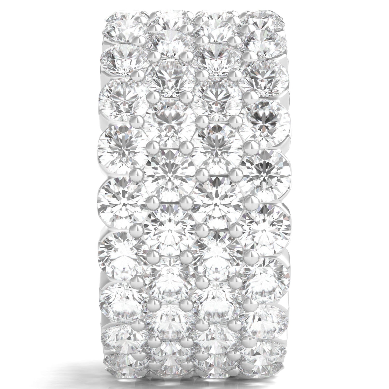 Diamond Multi-Row Band in 18K White Gold (9 ct. tw.)