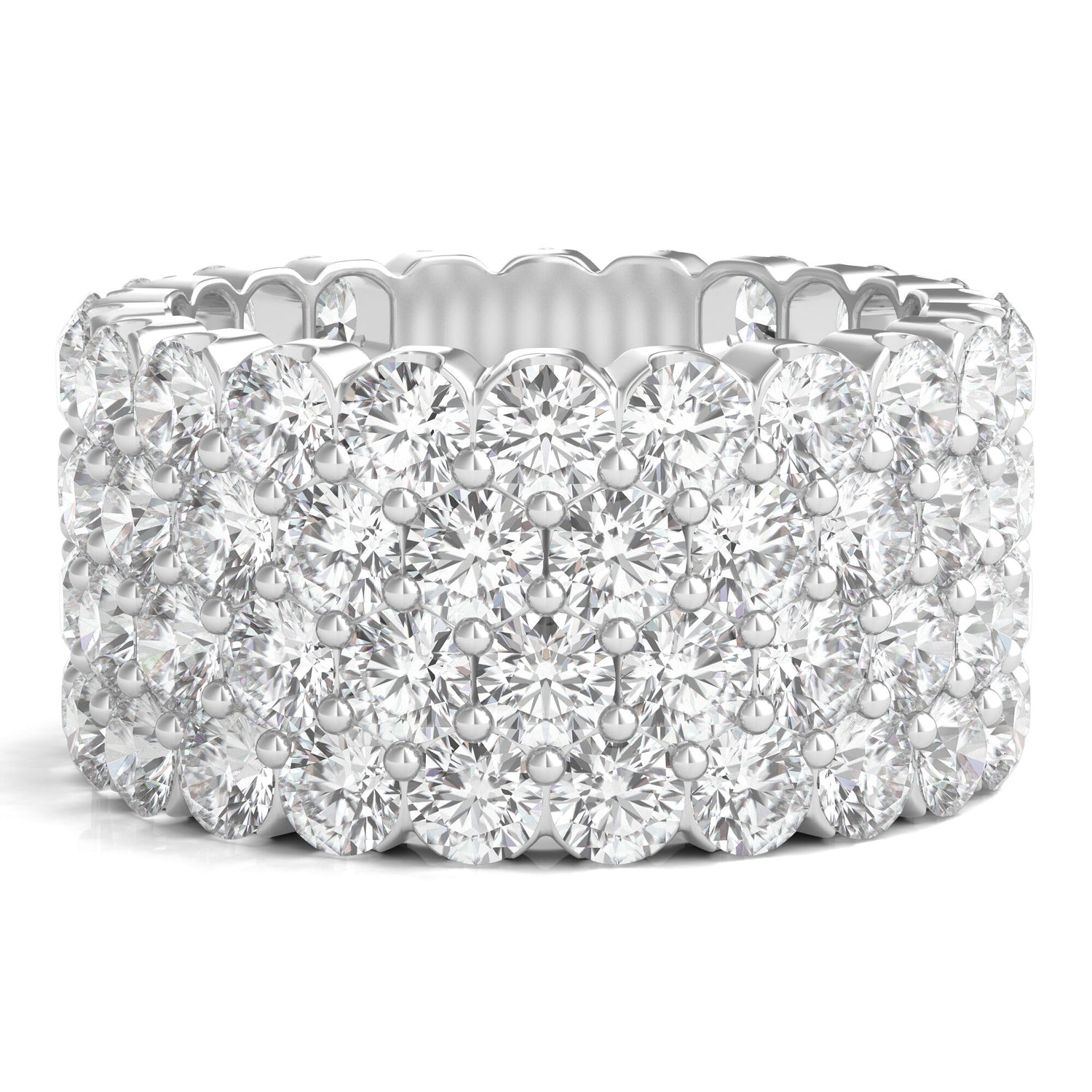 Diamond Multi-Row Band in 18K White Gold (9 ct. tw.)