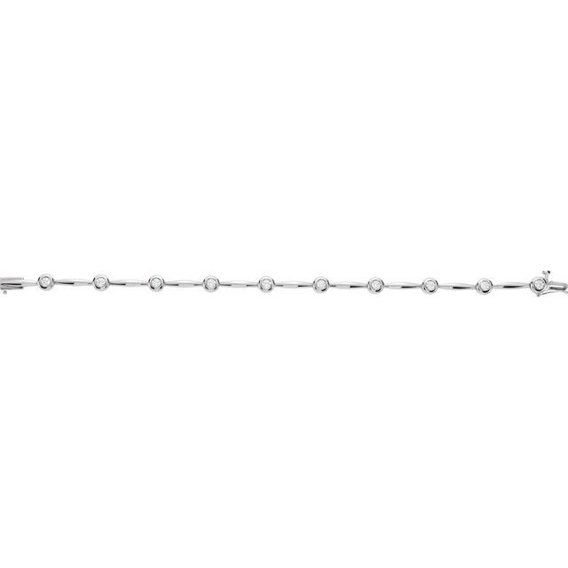 1Ct Lab-grown Diamond Bracelet in 14K White Gold
