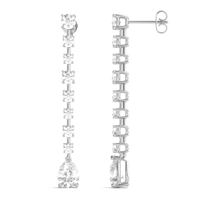 Diamond Dangle Earrings in 18K White Gold (4 1/2 ct. tw.)