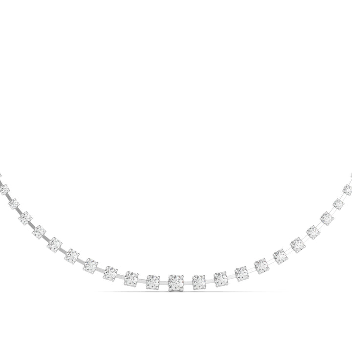Diamond Riviera Necklace in 14K White Gold, 17” (10 ct. tw.)