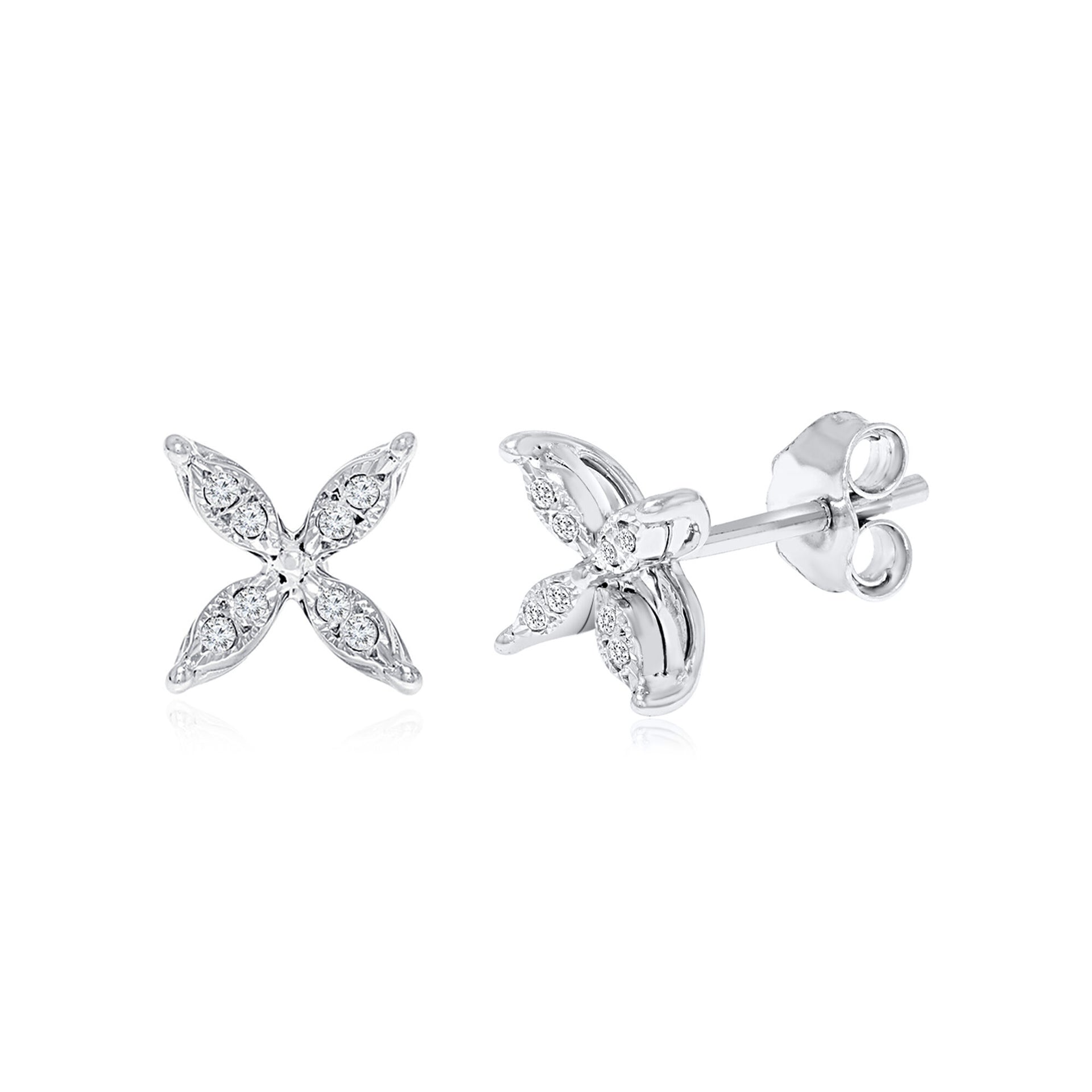 Diamond Accent Stud Earrings in Sterling Silver