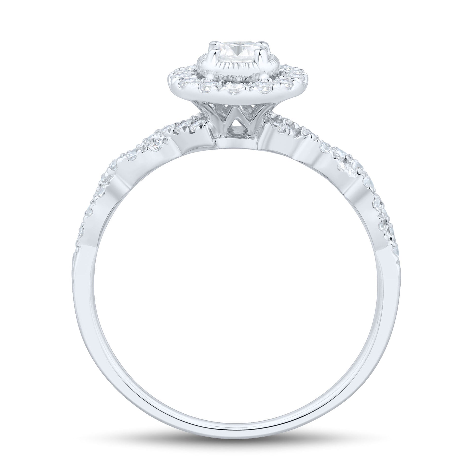 Round Diamond Engagement Ring in 10K White Gold (1/2 ct. tw.)