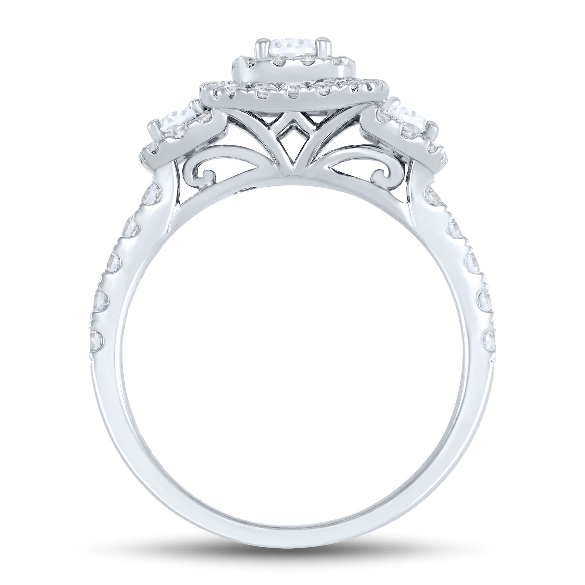 Three-Stone Diamond Ring in 14K White Gold (1 1/4 ct. tw.)