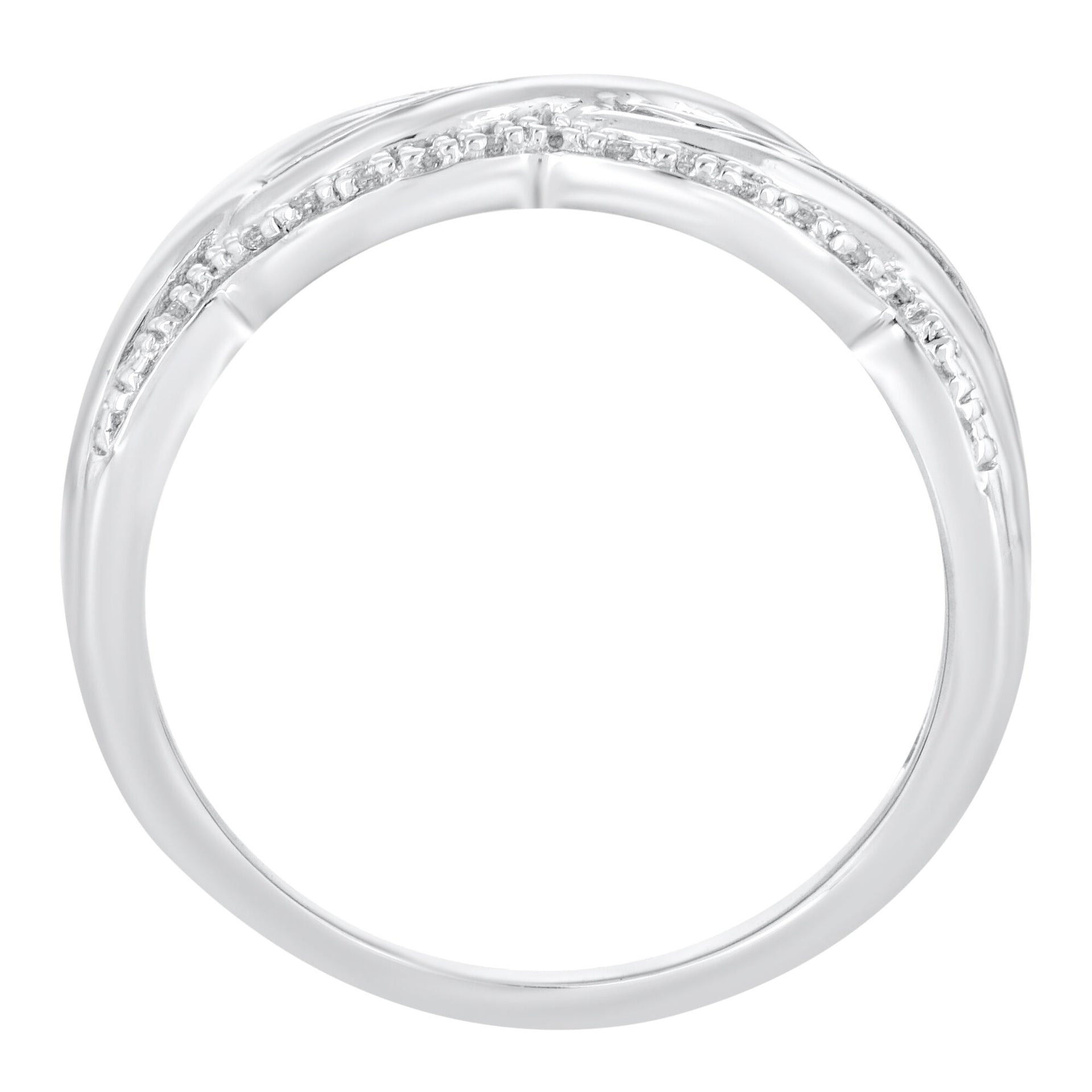 Braided Diamond Ring in Sterling Silver (1/3 ct. tw.)