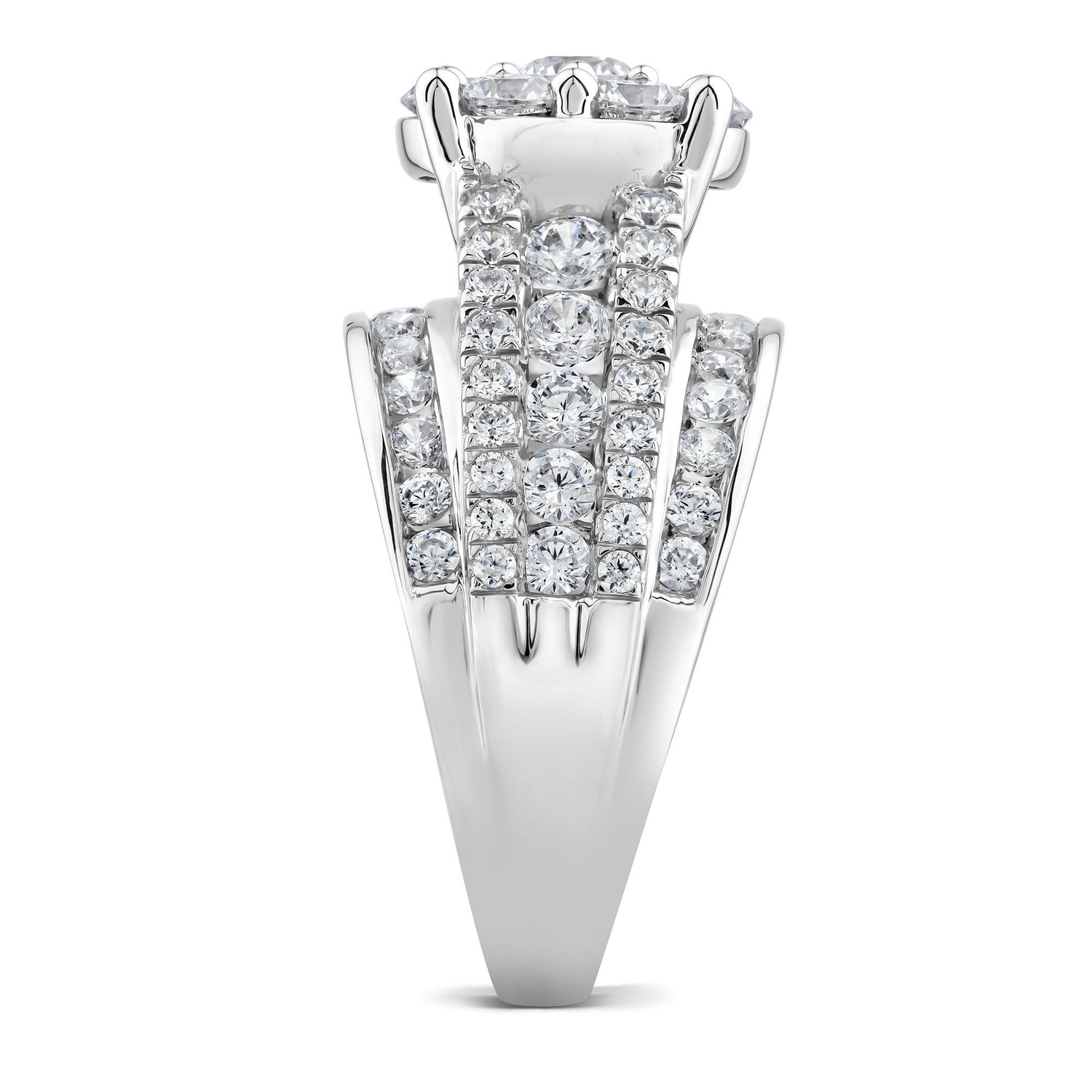 Lab Grown Diamond Composite Engagement Ring in 10K White Gold (3 ct. tw.)