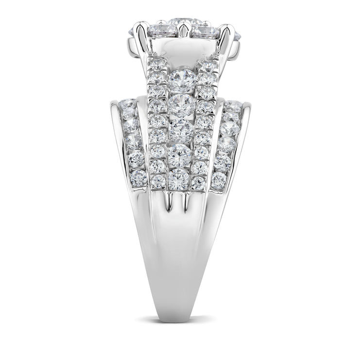 Lab Grown Diamond Composite Engagement Ring in 10K White Gold (3 ct. tw.)