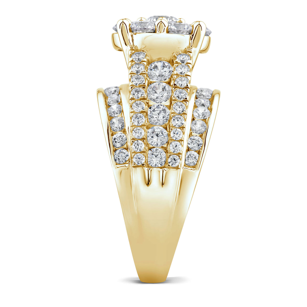 Lab Grown Diamond Composite Engagement Ring in 10K Yellow Gold (3 ct. tw.)