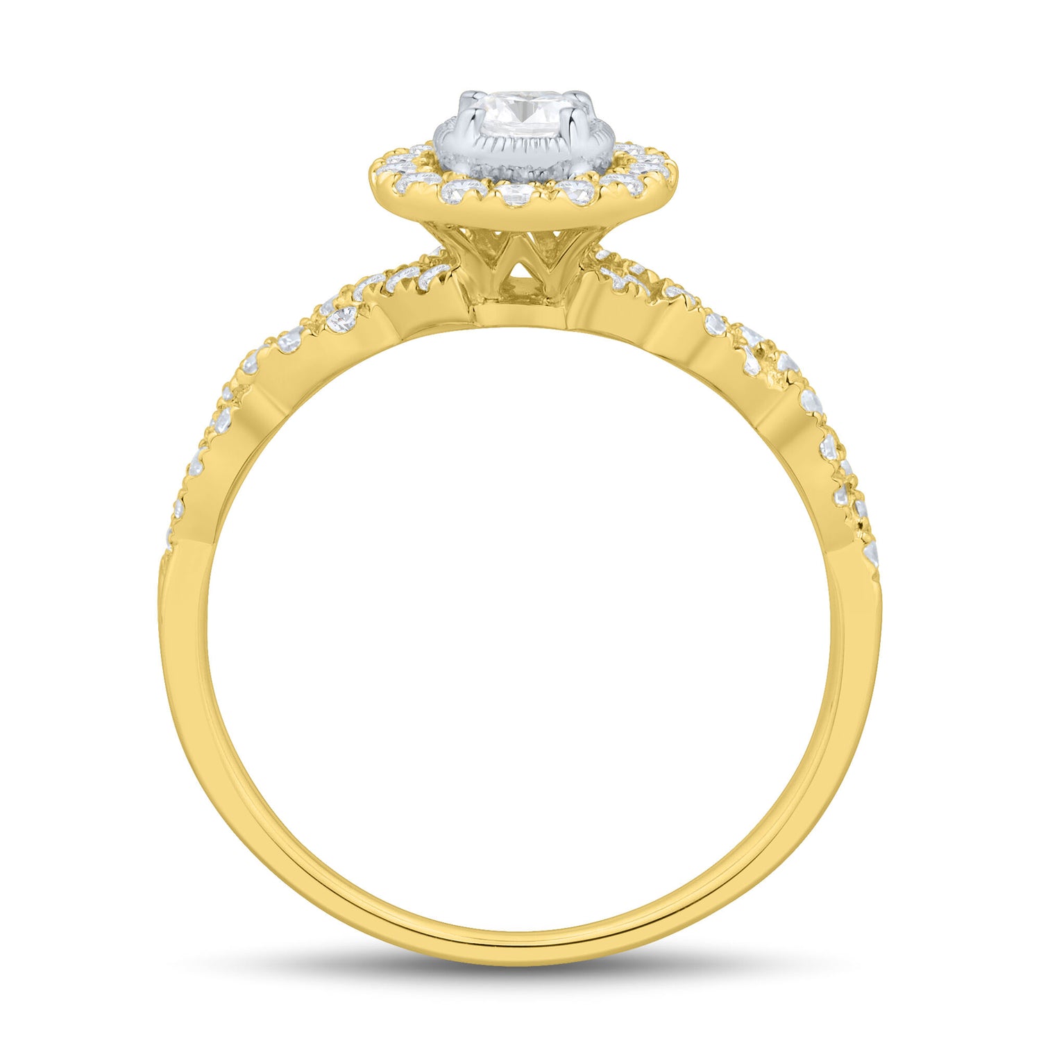 Round Diamond Engagement Ring in 10K Yellow Gold (1/2 ct. tw.)