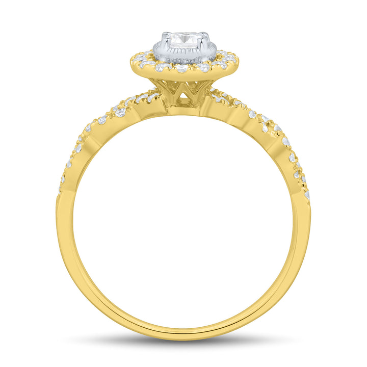 Round Diamond Engagement Ring in 10K Yellow Gold (1/2 ct. tw.)