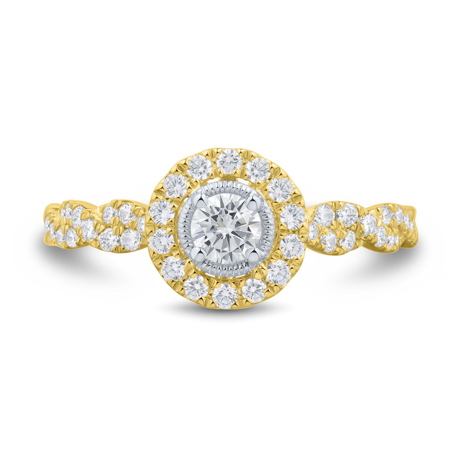 Round Diamond Engagement Ring in 10K Yellow Gold (1/2 ct. tw.)