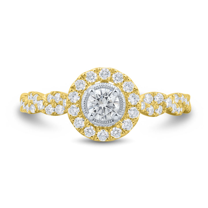 Round Diamond Engagement Ring in 10K Yellow Gold (1/2 ct. tw.)