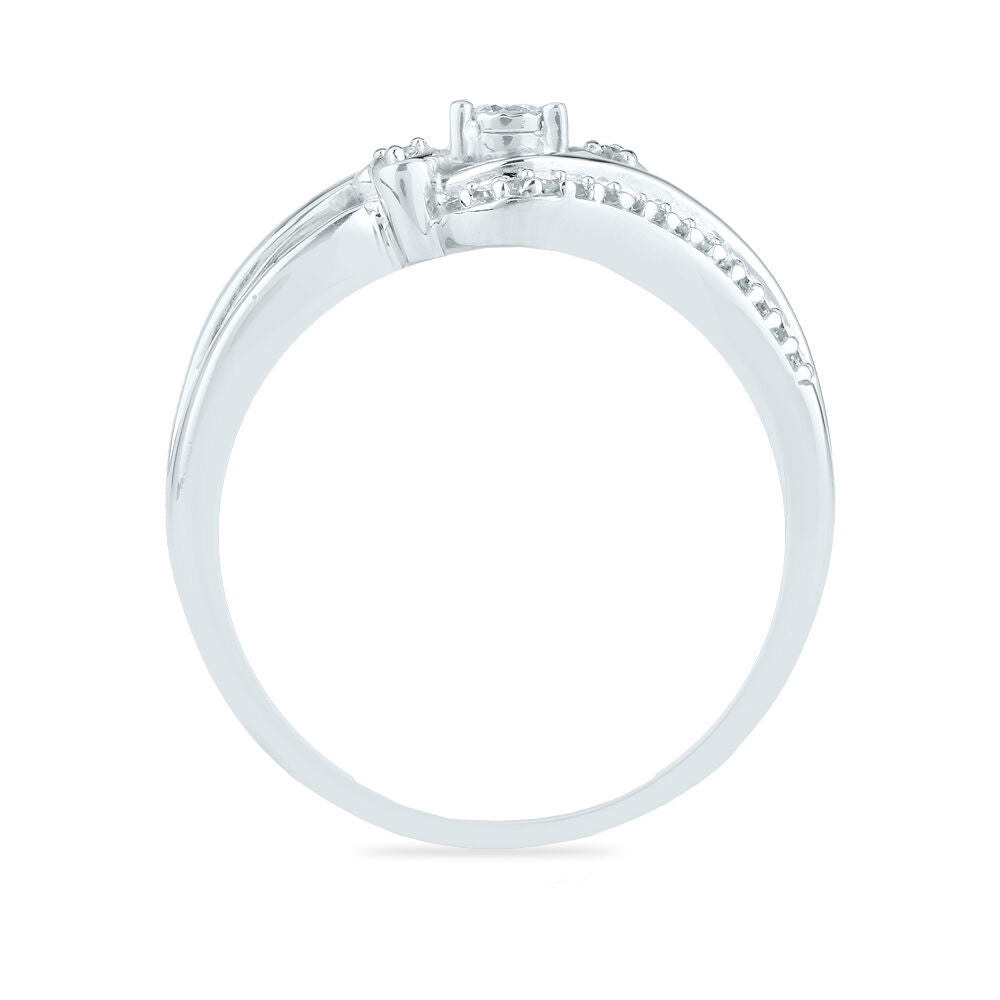 Diamond Ring in 10K White Gold (1/8 ct. tw.)