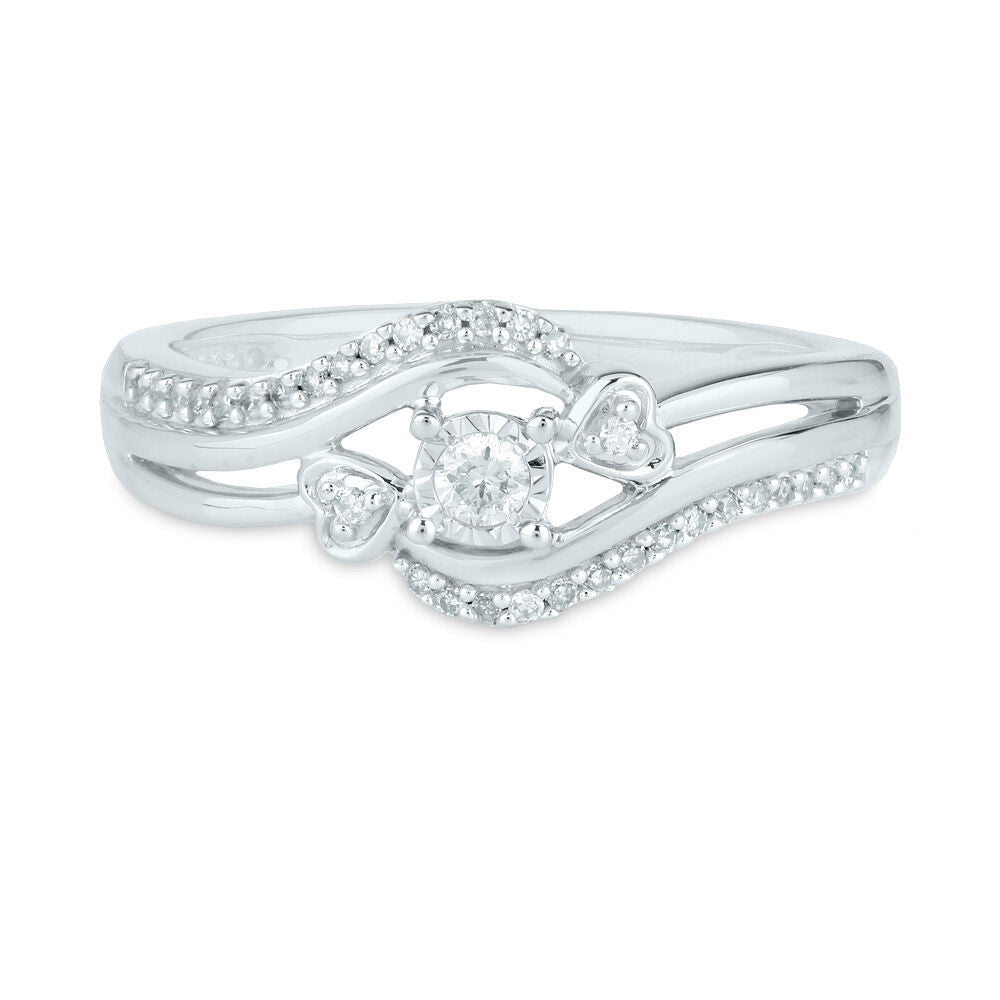 Diamond Ring in 10K White Gold (1/8 ct. tw.)