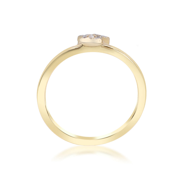 Diamond Accent Star Ring in 10K Yellow Gold