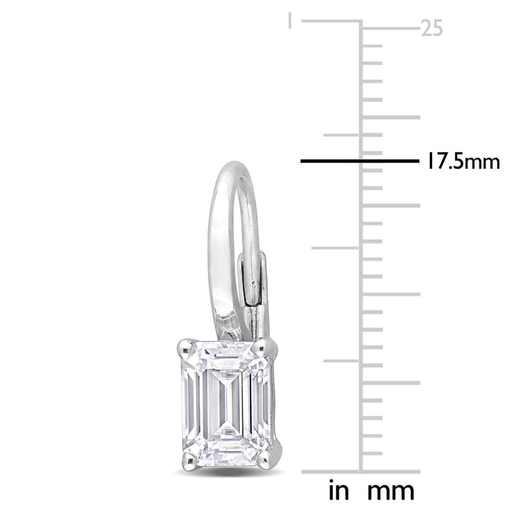 Lab-Created Moissanite Lever-Back Earrings in Sterling Silver (2 ct. dew)