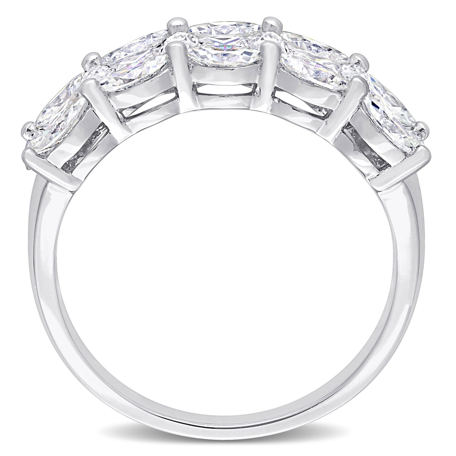 Lab-Created Moissanite Ring in Sterling Silver (2 1/2 ct. dew)