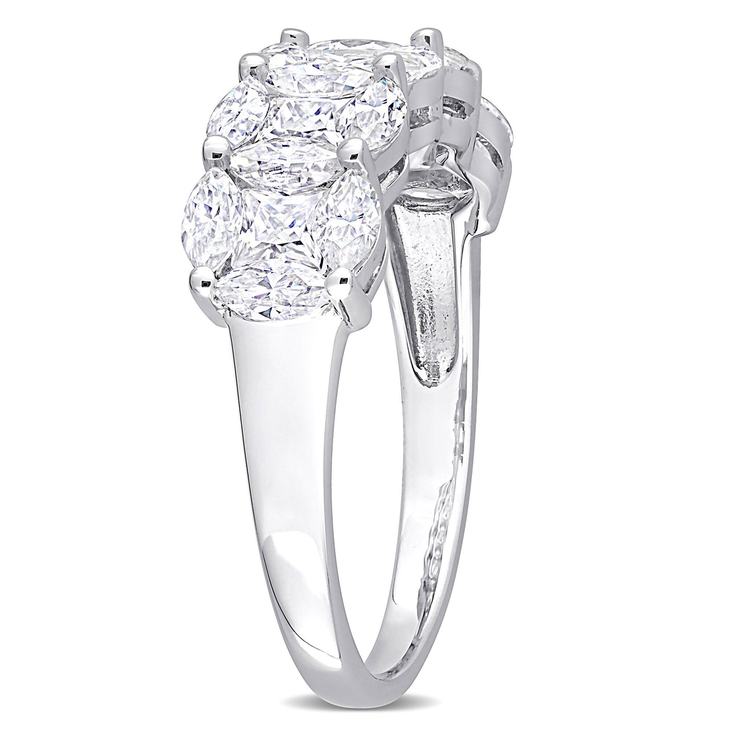 Lab-Created Moissanite Ring in Sterling Silver (2 1/2 ct. dew)