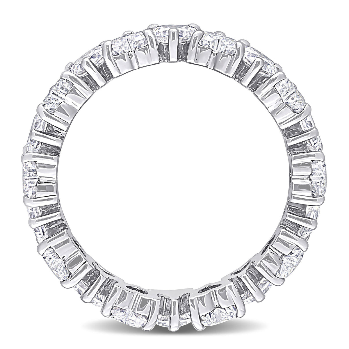 Heart-Shaped Lab-Created Moissanite Ring in Sterling Silver (3 3/8 ct. dew)