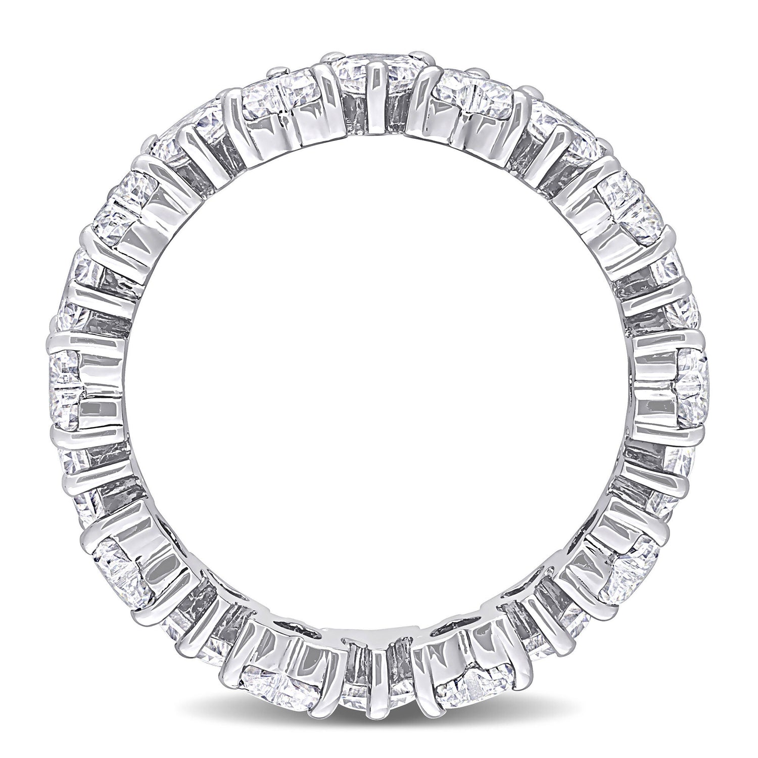 Heart-Shaped Lab-Created Moissanite Ring in Sterling Silver (3 3/8 ct. dew)