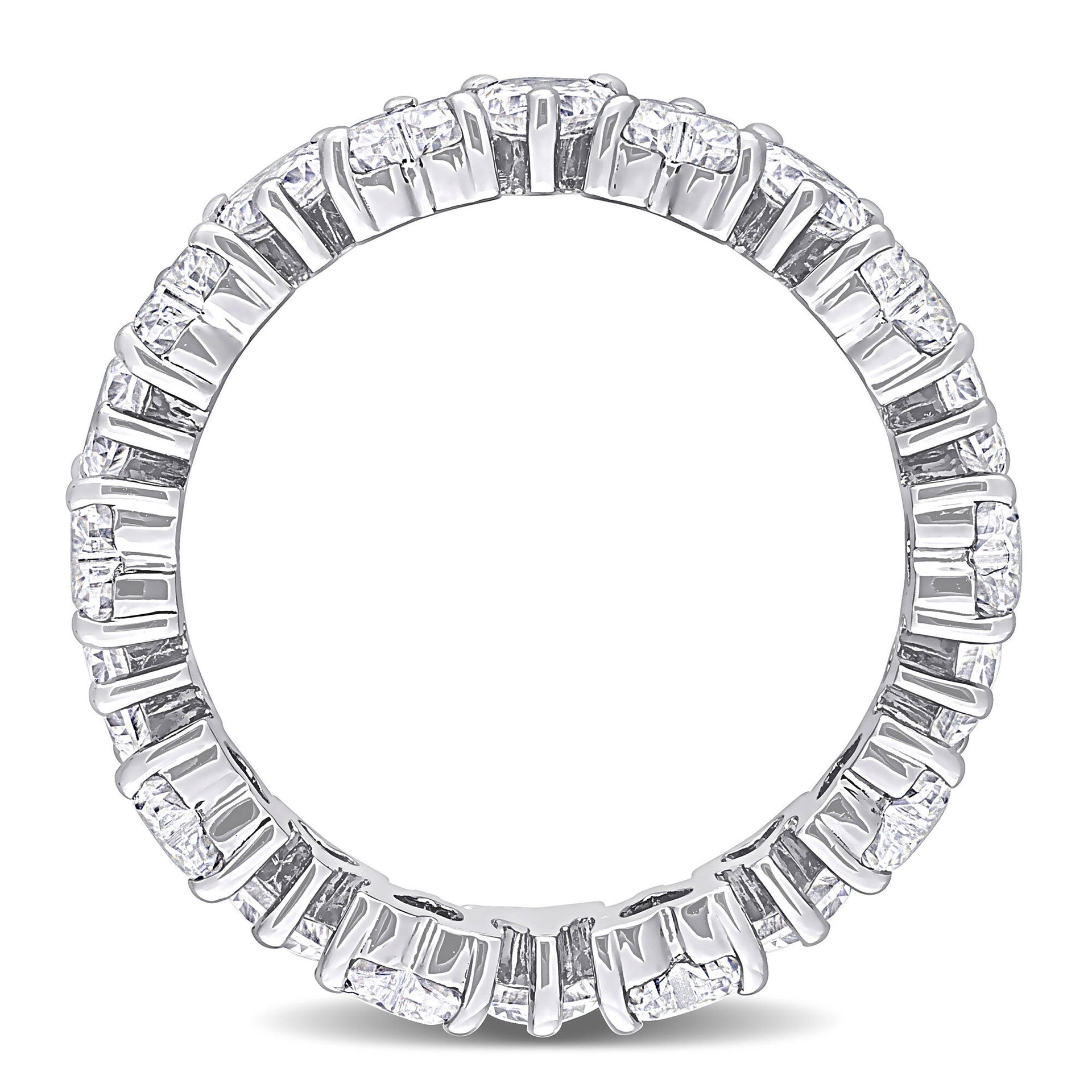 Heart-Shaped Lab-Created Moissanite Ring in Sterling Silver (3 3/8 ct. dew)