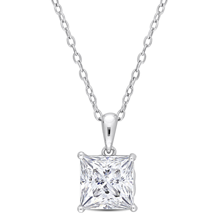 Lab-Created Moissanite Solitaire Pendant in Sterling Silver (3 ct. dew)