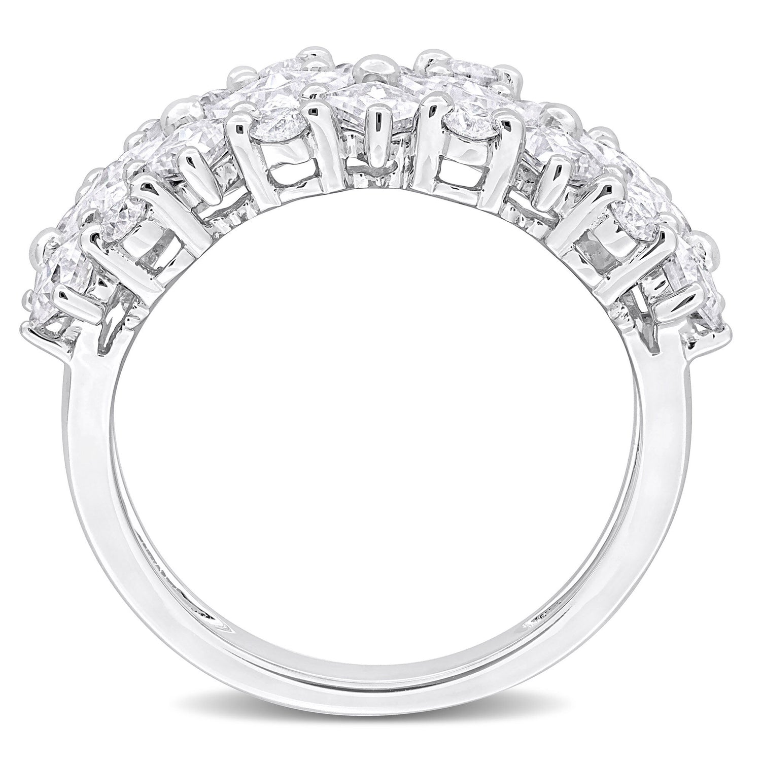 Lab-Created Moissanite Ring in Sterling Silver (3 5/8 ct. dew)